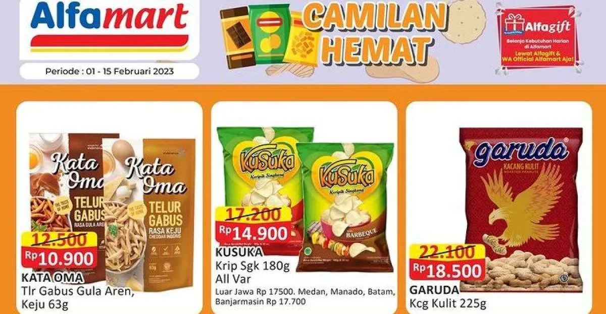 Katalog Promo Alfamart Terbaru 6 Februari 2023, Banyak Camilan Lebih Hemat!