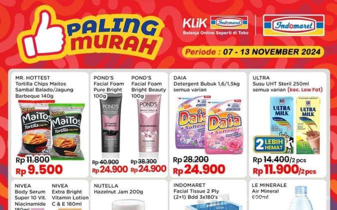 Promo Indomaret 7-13 November 2024, Promo Daia dan Ultra Milk Beli 2 Lebih Hemat