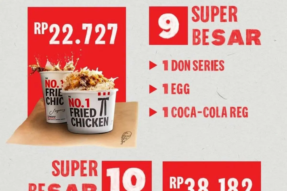 Ada Paket Super Besar 9 Rp 22.727 dan Menu Beijing Don di Promo Menu Terbaru KFC