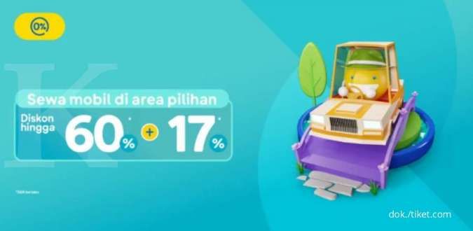 Dapatkan Promo Sewa Mobil di Area Pilihan Tiket.com dengan Diskon hingga 60% & 17%