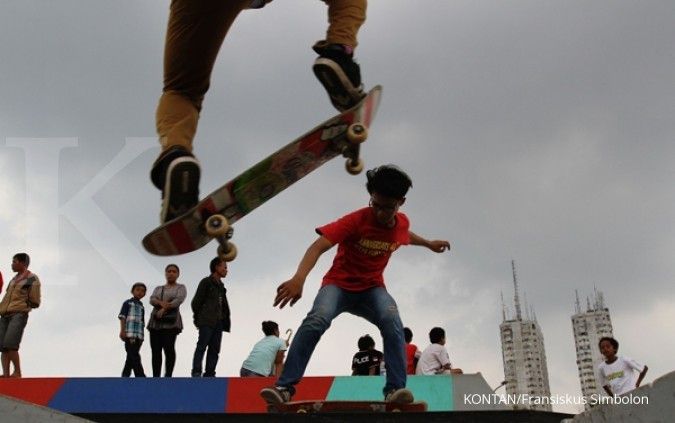 Skatepark kolong flyover Pasar Rebo siap diresmikan