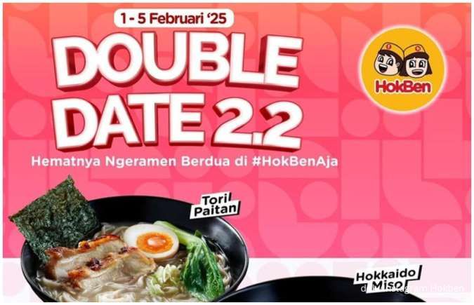 Promo Hokben 1-5 Februari 2025, Ramen Double Date 2.2 Cuma Rp 63.000-an