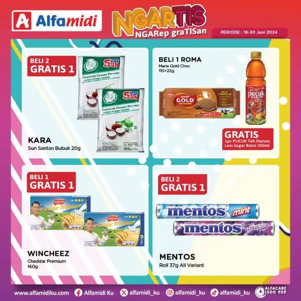 Promo Alfamidi Ngartis (Ngarep Gratisan) Periode 16-30 Juni 2024