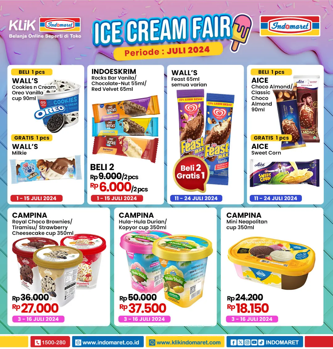 Promo Indomaret Ice Cream Fair Periode Juli 2024