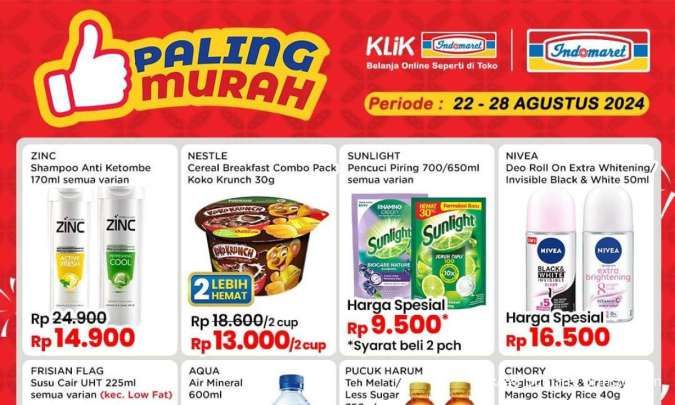 Promo Indomaret Weekday, Promo Paling Murah Beli Sunlight dan Nivea Harga Spesial