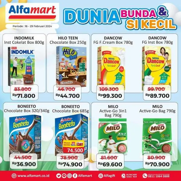 Promo Alfamart Dunia Bunda & Si Kecil Periode 16-29 Februari 2024