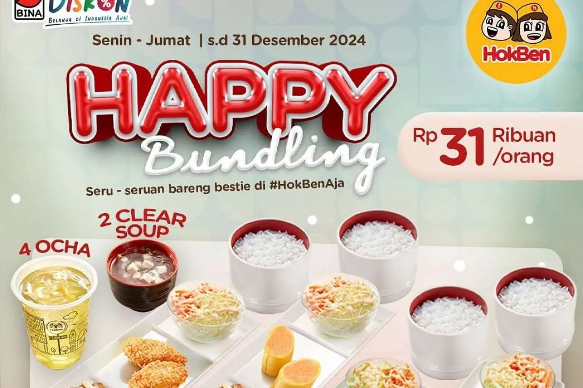 Promo HokBen Akhir Tahun 2024, Makan Beramai-Ramai Mulai Rp 31.000-an Per Orang