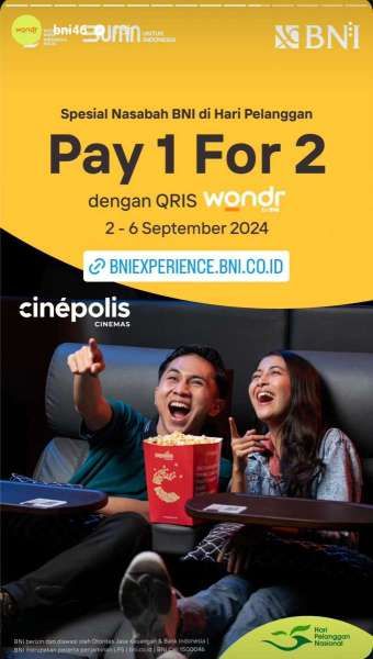 Promo Wondr by BNI di Cinepolis 2-6 September 2024