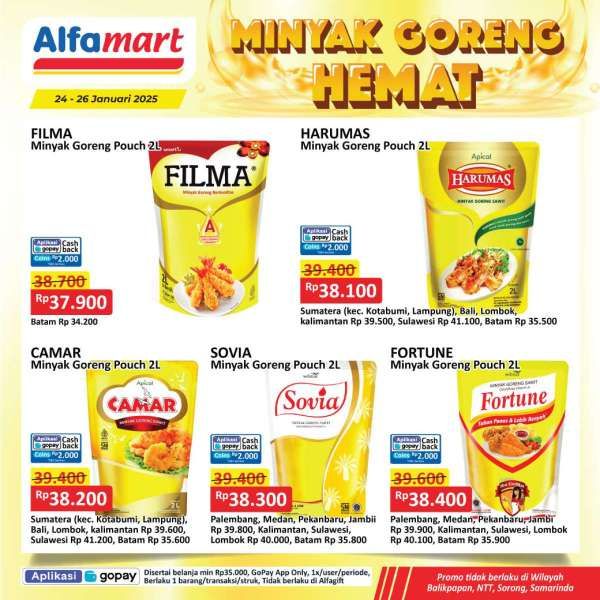 Promo Minyak Goreng Hemat di Alfamart 24-26 Januari 2025