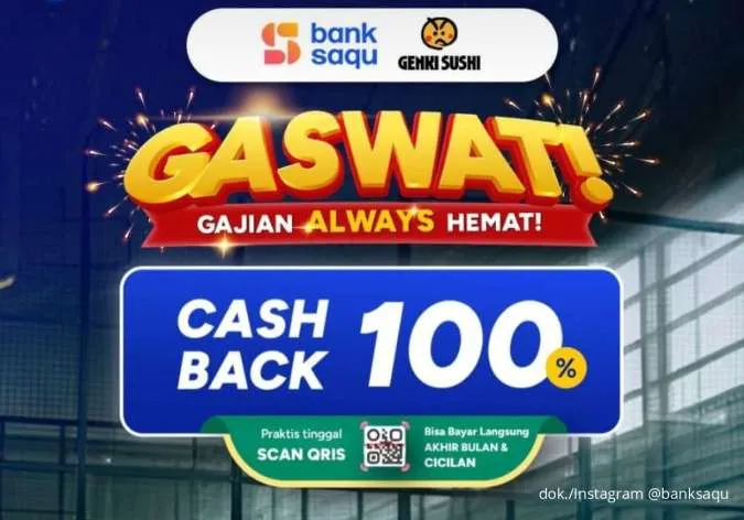 Daftar Promo Bank Saqu Gaswat 25-27 Juni 2025, Starbucks sampai Subway Cashback 100%