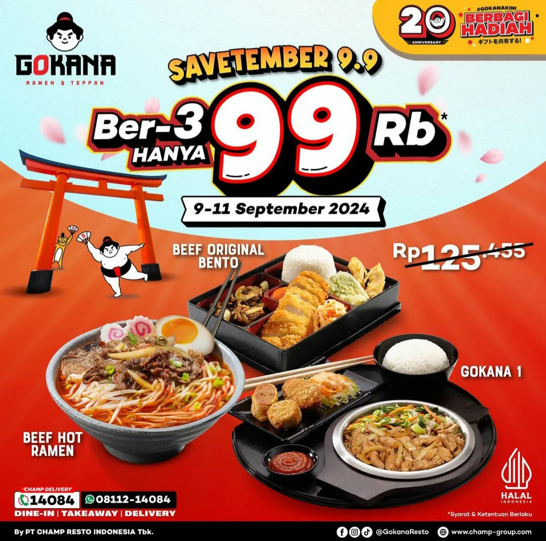 Promo Gokana 3 porsi Rp 99.000