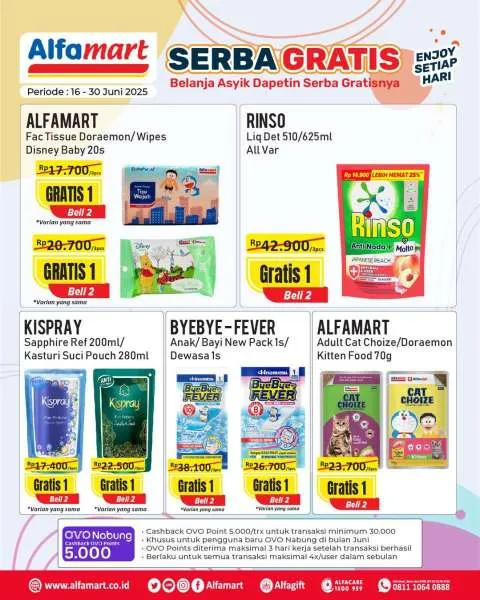 Promo Alfamart Serba Gratis Periode 16-30 Juni 2025