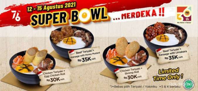 Promo Hokben 12–15 Agustus 2021, Harga Super Bowl Merdeka Hanya Rp 30.000-an