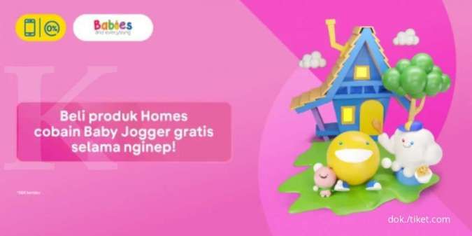 Beli Produk Homes di Tiket.com, Cobain Baby Jogger Gratis Selama Menginap!