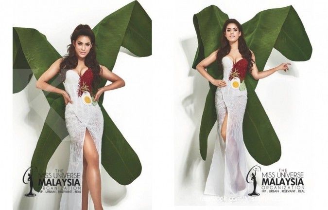 Aneh, Miss Universe Malaysia pakai gaun nasi lemak