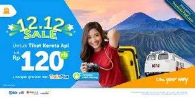 Promo Traveloka 12.12 Sale, Diskon Tiket Kereta Api hingga Rp 120.000