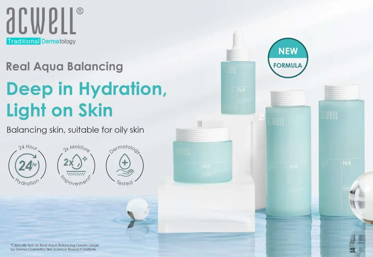 Pentingnya Hidrasi Kulit Berminyak, Acwell Hadirkan Formulasi Baru Real Aqua Balance