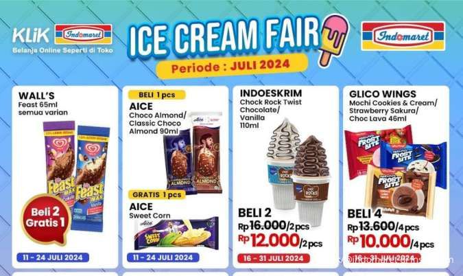 Promo Ice Cream Indomaret Hari Ini, Glico Wings Beli 4 Rp 10.000 Sampai Akhir Juli