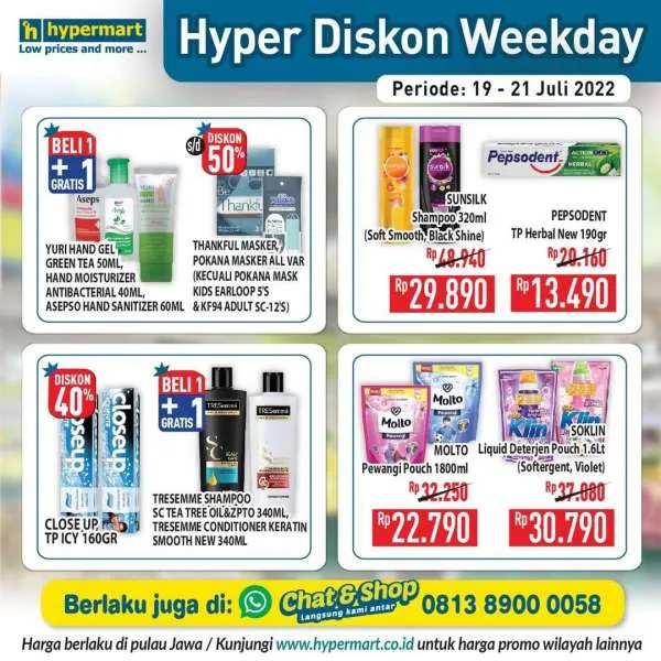 Promo Hypermart Hyper Diskon Weekday Periode 19-21 Juli 2022
