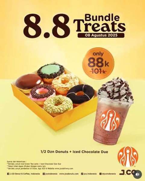 Promo 8.8 di J.CO 8 Agustus 2025