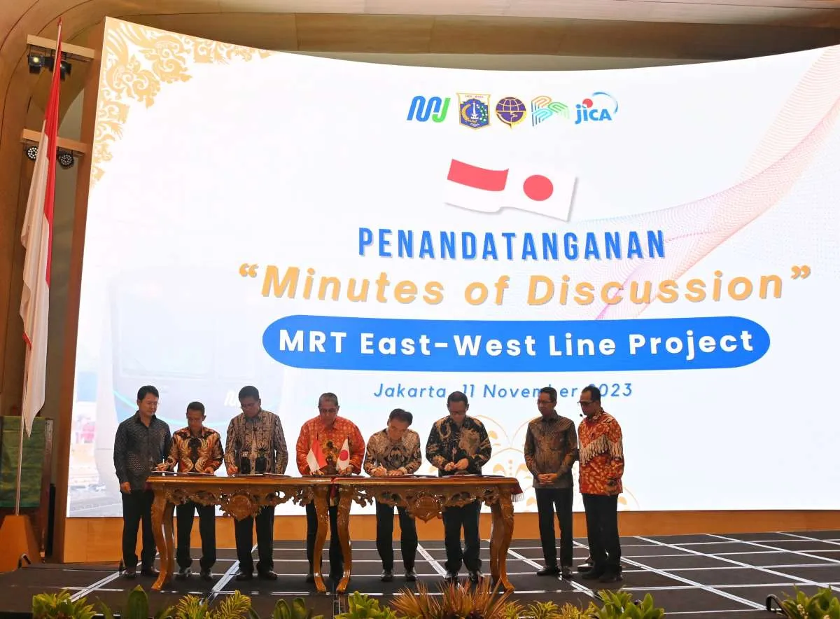 Indonesia & JICA Teken Pembahasan Penilaian Proyek Pembangunan MRT KoridorTimur-Barat