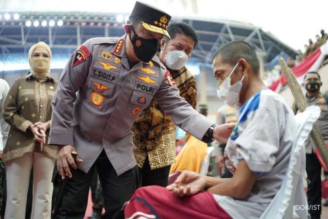 Tinjau Vaksinasi se-Indonesia, Kapolri Dorong Percepatan Target Dosis Dua dan Booster