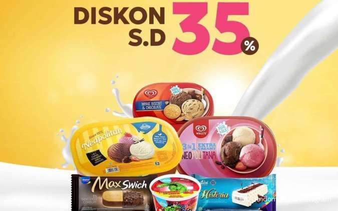 Promo Es Krim di Alfamart-Indomaret dan Superindo, Beli 2 Gratis 1 Sampai Diskon 40%