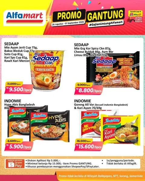 Promo Alfamart Gantung Periode 26 Agustus-1 September 2025