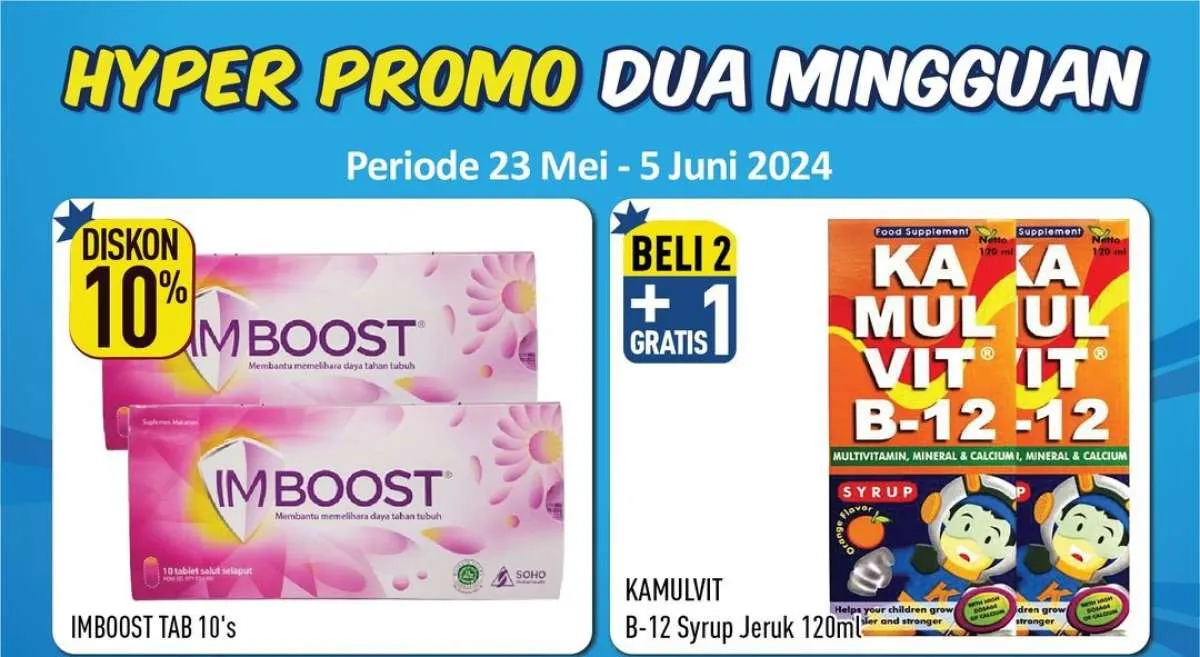 Promo Hypermart Dua Mingguan Periode 23 Mei-5 Juni 2024, Vitamin Anak Beli 2 Gratis 1