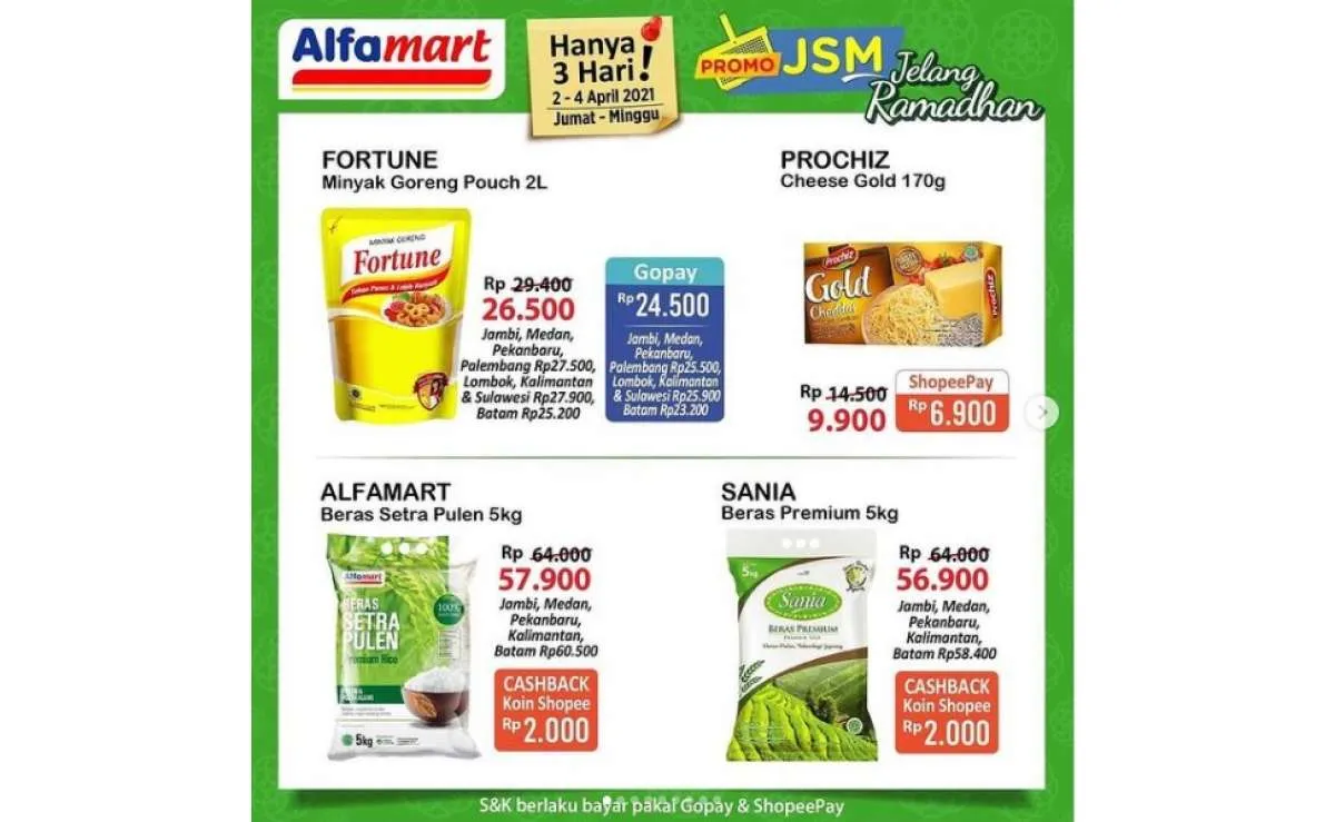  Promo JSM Alfamart diskon weekend, berlaku 2-4 April 2021! 