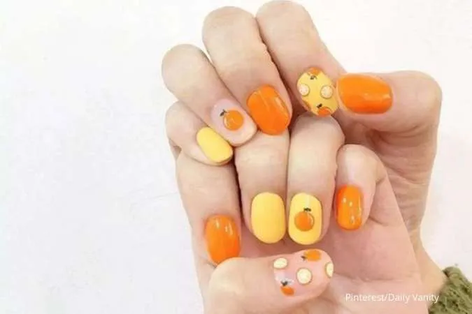 Inspirasi Nail Art Tema Imlek 2023: Jeruk Mandarin