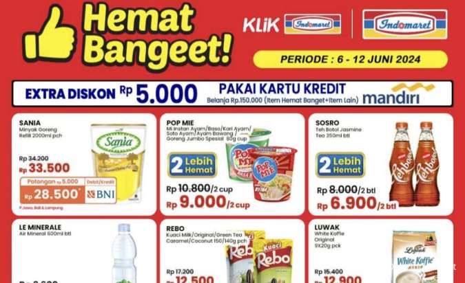 Promo Indomaret Hemat Banget 6-12 Juni 2024, Pop Mie Jumbo Beli 2 Cup Cuma Rp 9.000!