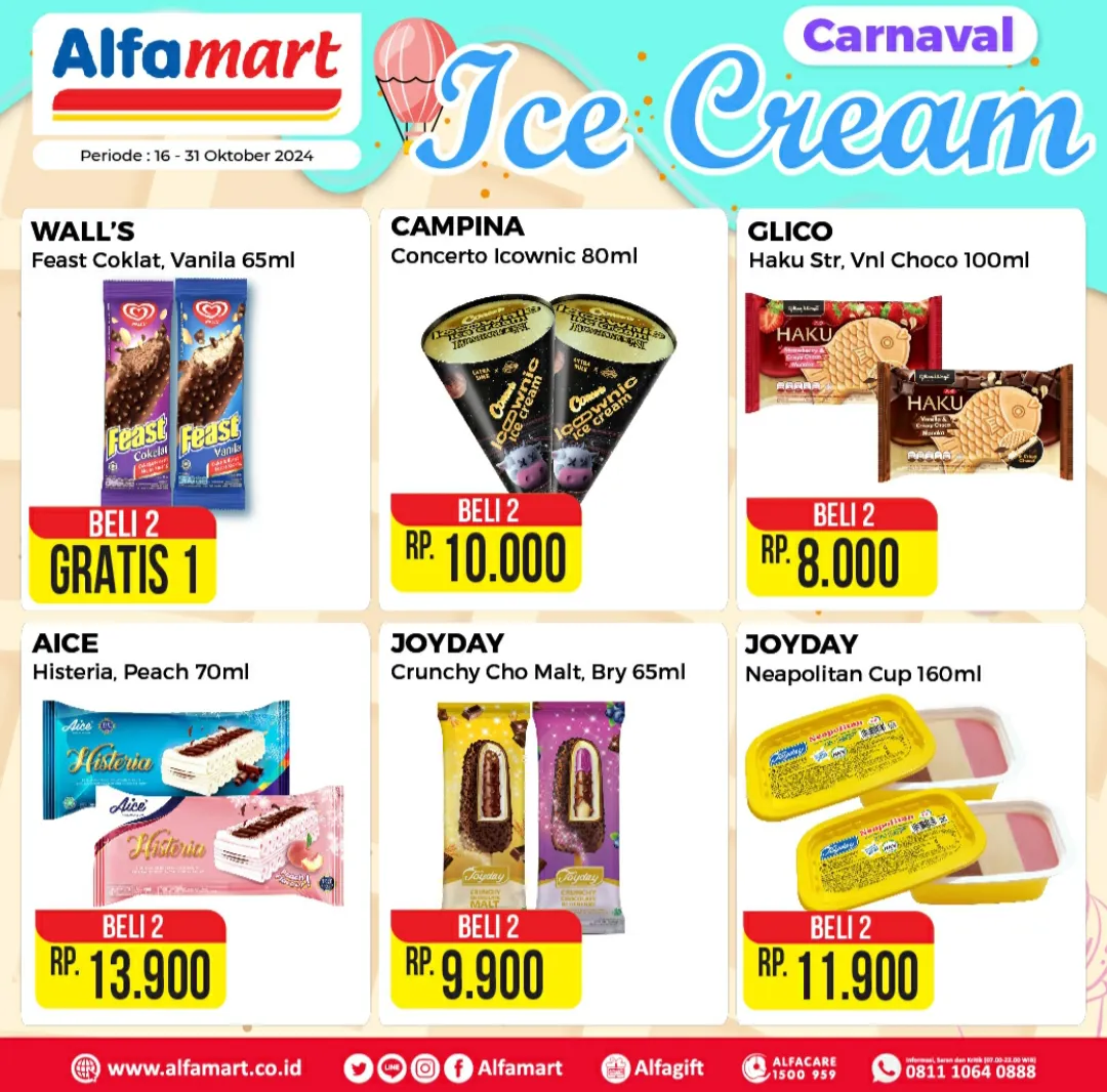 Promo Alfamart 16-31 Oktober 2024 Gratis Ice Cream