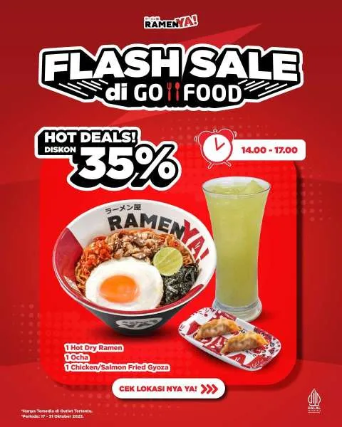 Promo Flash Sale RamenYa! Oktober Diskon 35%