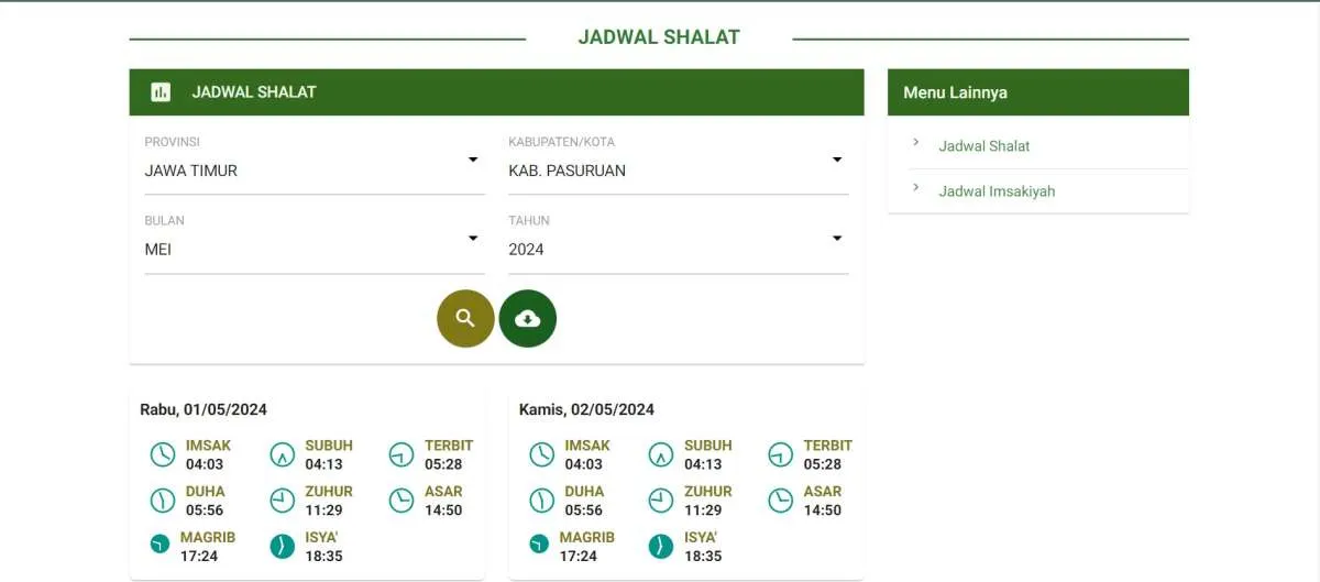 Jadwal Sholat dan Adzan Magrib Kabupaten Pasuruan Hari Ini Selasa (21/5) 2024
