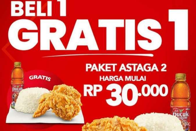 Cuma 2 Hari! Promo CFC Beli 1 Gratis 1 Paket Astaga Rp 30.000 Berlaku 13-14 Juni 2022