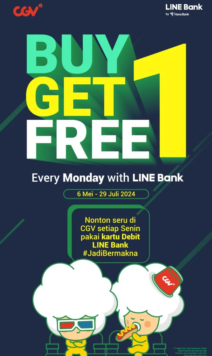 Promo CGV Buy 1 Get 1 Free di LINE Bank