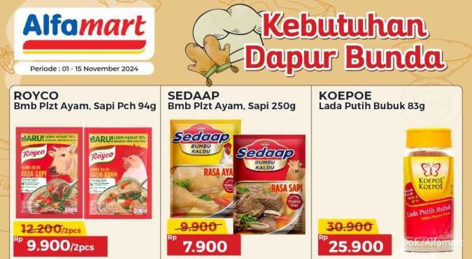 Promo Alfamart Kebutuhan Dapur 1-15 November 2024, Sambal Terasi ABC Beli 1 Gratis 1