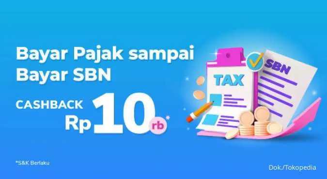 Promo Tokopedia 20-31 Mei, Bayar Pajak Dapat Cashback Rp 10.000