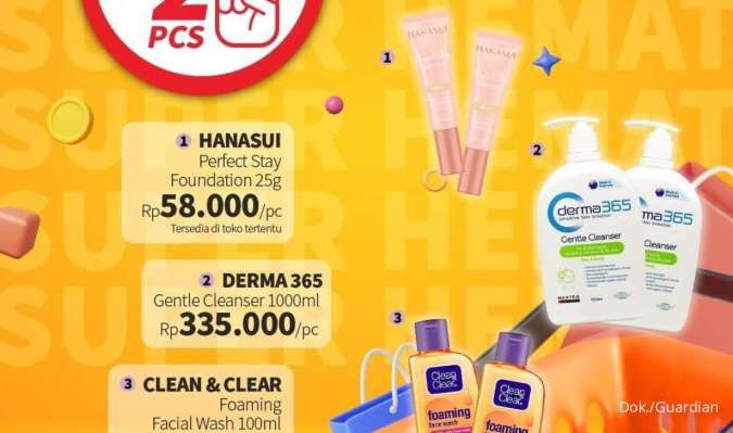 Promo Guardian 29 Februari-13 Maret 2024, Tambah Rp 1.000 Dapat 2 Foundation Hanasui!