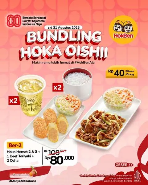 Promo HokBen Bundling Hoka Oishii Agustus Berdua