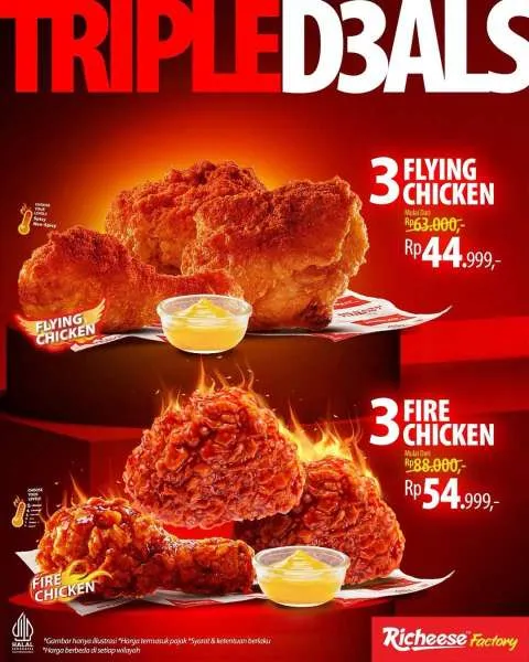 Promo Richeese Factory Triple D3als Paket Hemat