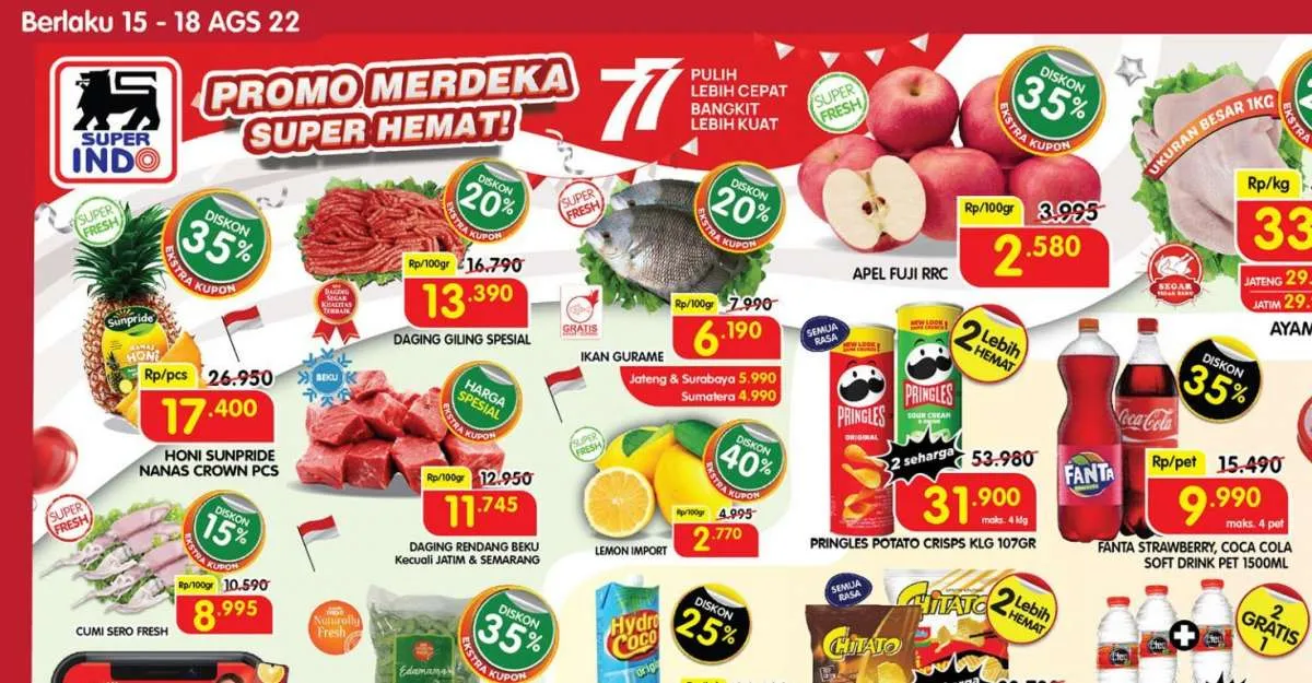 Promo Superindo Terbaru 15-18 Agustus 2022, Promo Merdeka Super Hemat
