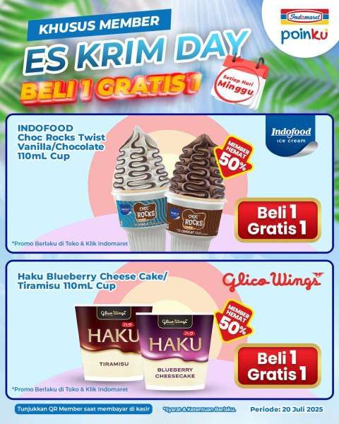 Promo Es Krim di Indomaret 20 Juli 2025