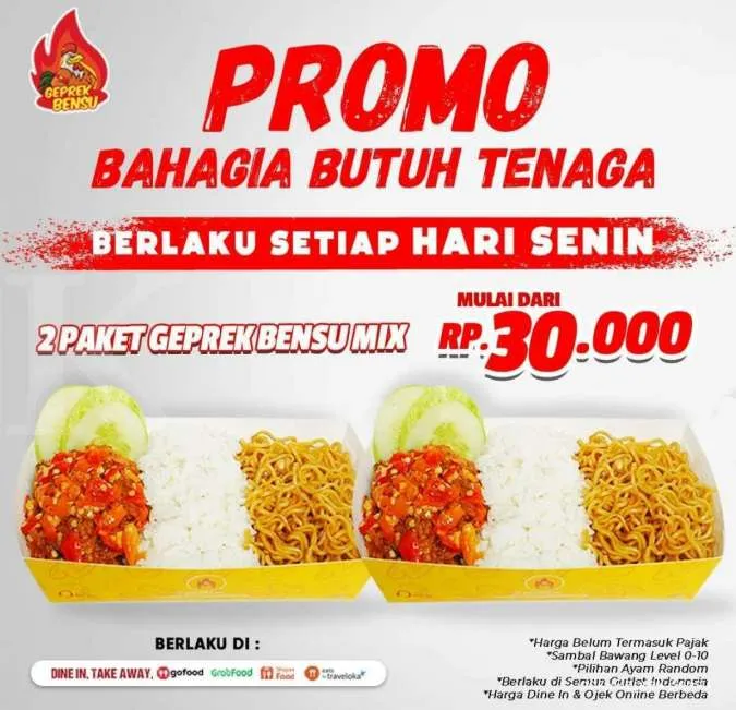 Promo Geprek Bensu 20 Desember 2021\