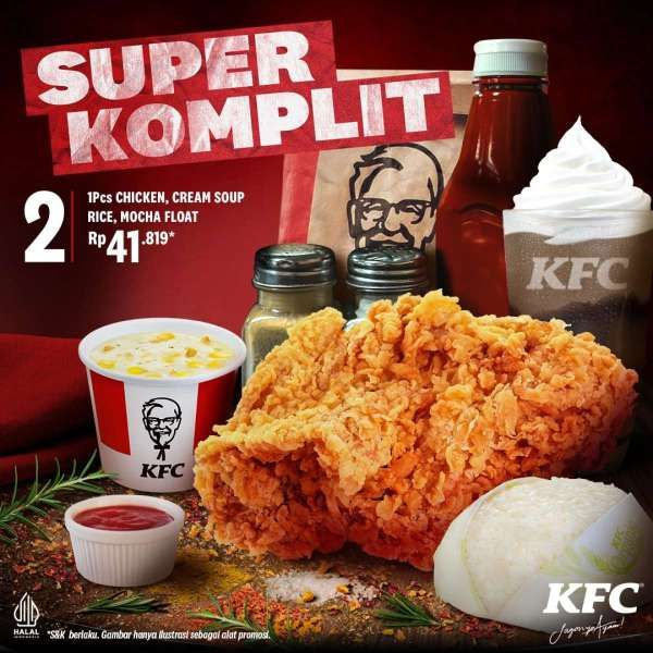 Promo KFC Terbaru Oktober 2023, Paket Super Komplit 2