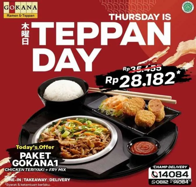 Promo Gokana Teppan edisi 1 September 2022