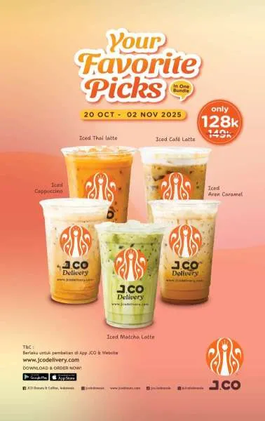 Hari Terakhir Promo J.CO Bundling 5 Minuman
