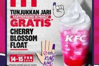 Promo KFC Pemilu 2024 Klingking Fun, Gratis 1 Minuman Float cukup Tunjukkan Jari Ungu