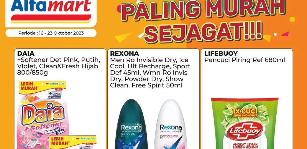 Promo Alfamart Sampai 23 Oktober 2023, Promo Paling Murah & Produk Spesial Mingguan